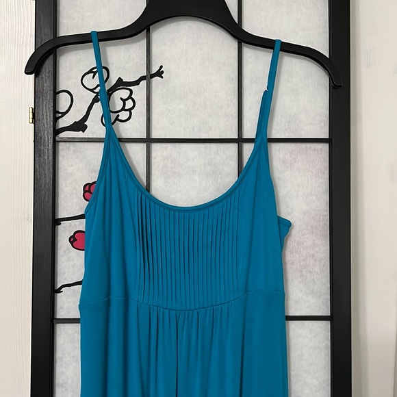 Beautiful Turquoise Spaghetti Strap Maxi - Picture 3 of 3